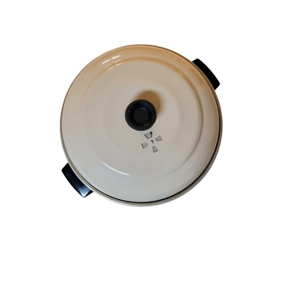 Vintage Mirro Bun Warmer Beige  Made in USA 2 Piece Set Pot Lid Retro Alum - Picture 6 of 10